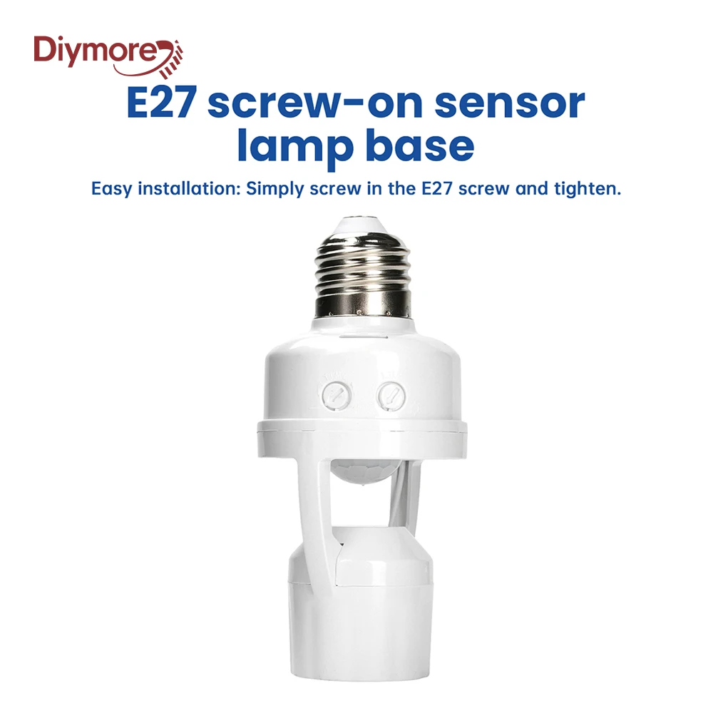 Cabezal de lámpara con Sensor de puerto de tornillo E27, Sensor de movimiento del cuerpo infrarrojo, cabezal de lámpara, interruptor de Sensor infrarrojo AC100-240V - imagen 2
