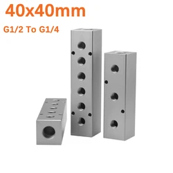 Distribuidor Escape 40x40 G1/2 a G1/4 – Bloque Derivación Agua y Aceite