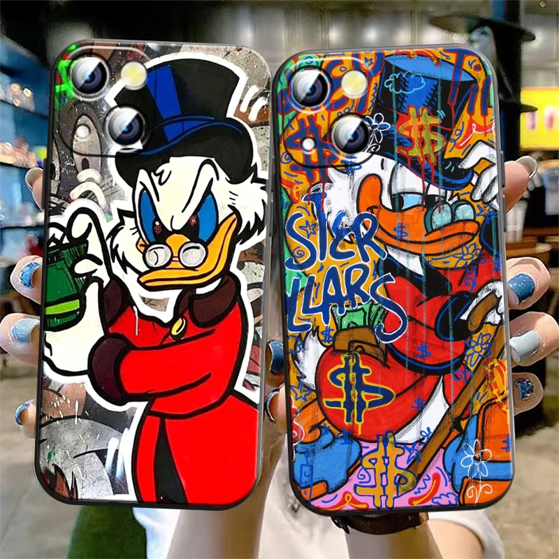McDuck Scrooge-funda suave para Apple iPhone, cubierta negra para 15 14 13 12 11 Mini XS XR X 6S 6 Pro Max Plus - imagen 4