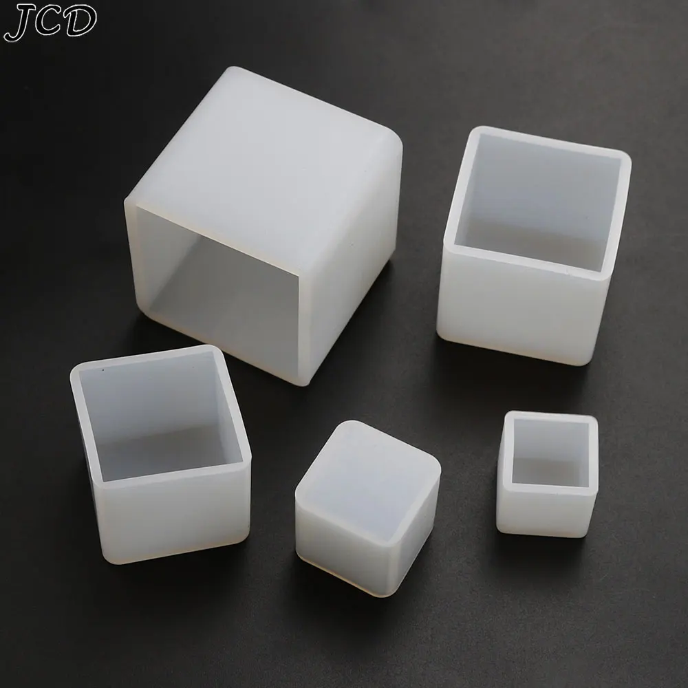 JCD-Moldes de resina Epoxy de 20-70mm, forma de cubo cuadrado, vela, molde de cristal de silicona, manualidades de yeso, molde de silicona de fundición