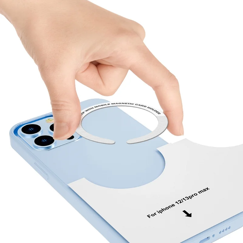 1 ud./3 unidades para cargador inalámbrico magnético Magsafe para iphone 14 Pro Max 13 Mini pegatina de Metal Universal imán soporte para coche anillo de placa - imagen 5