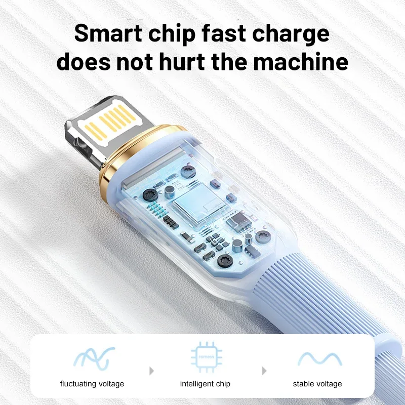 Cable de carga rápida PD 27W tipo C Cable de silicona líquida para iPhone 11 12 13 14 Pro Max iPad USB línea de datos de carga rápida - imagen 2