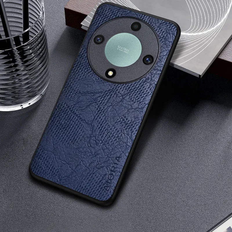 Funda para Honor Magic 5 Pro Lite 10 20 50 70 90 X6 X8 X9A Pro Business wind cortex cubierta trasera de cuero para honor 90 x9a - imagen 2