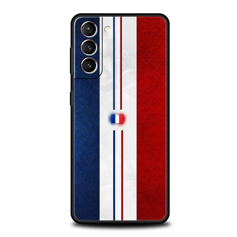 Funda de teléfono con bandera de Francia para Samsung Galaxy S24, S23, S22, S20 Ultra, S21 FE, 5G, S10, S9 Plus, S10E, S8, funda de silicona suave - imagen 4