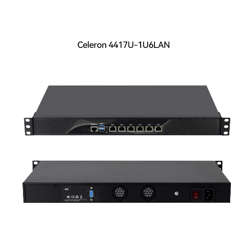 Helorpc 1U Rack Mini PC 6xIntel 82574L/82583V Gigabit Intel Celeron 3865U DDR3 SSD Neiwork Router Servidor Aparabrisas - imagen 2