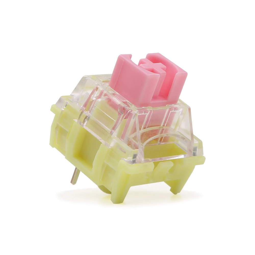 Interruptor TTC dorado y rosa V2, interruptores de teclado mecánico lineal de 3 pines, intercambio en caliente 37gf, gatillo rápido súper suave para juegos DIY