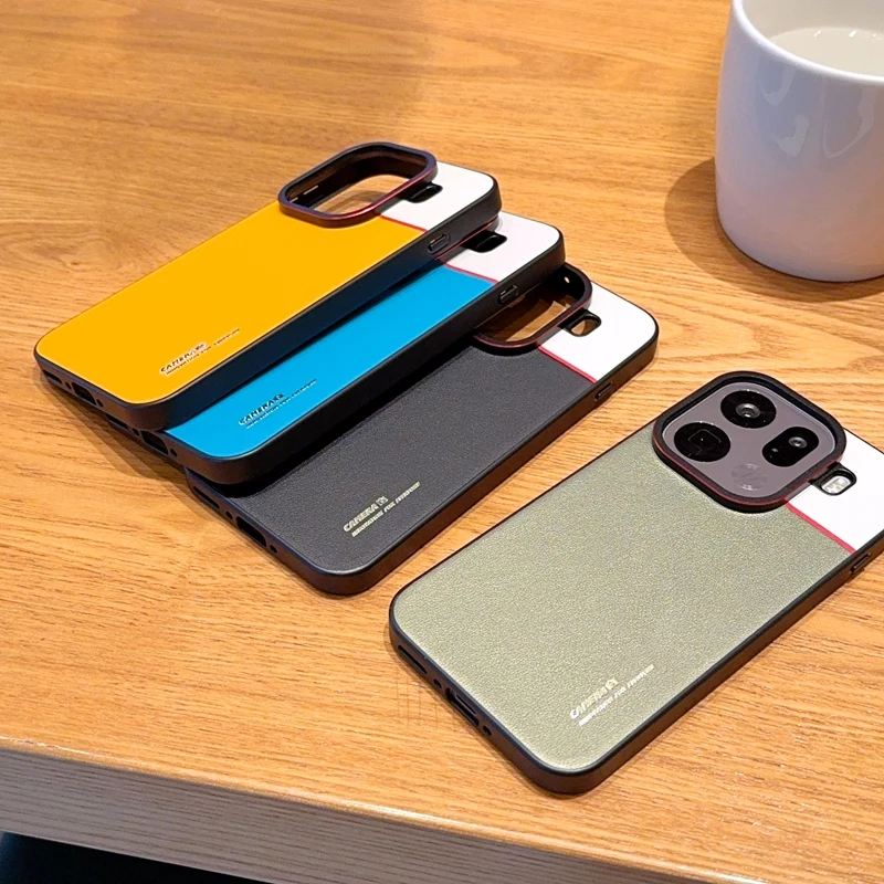 Para OPPO Find X9 Pro funda de lujo de cuero PU Color de piel a juego funda protectora trasera para OPPO Find X9 X9Pro carcasa de teléfono - imagen 4