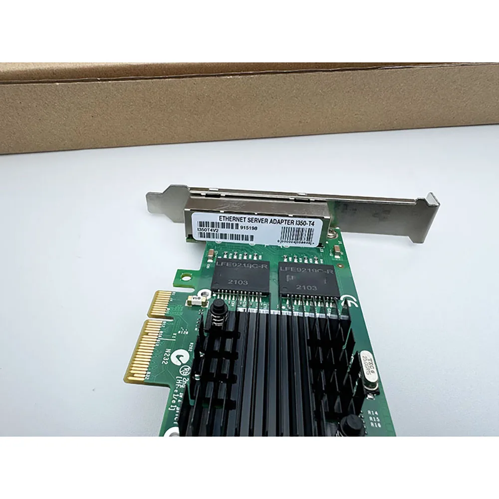 Para tarjeta de red Gigabit de 4 puertos Intel I350-T4 tarjeta de red de cámara Industrial Visual I350T4V2 - imagen 2