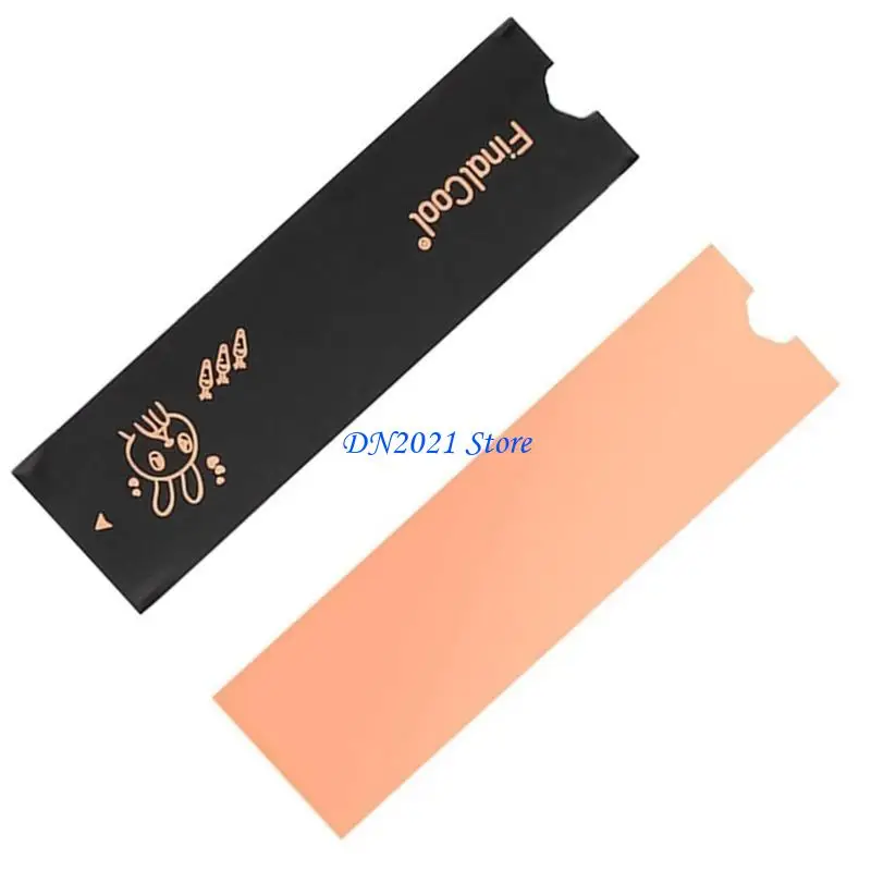 F3ke 2pcs M.2 NVME Heatsink M.2 PCIe NVME 2280 SSD Cubierta completa Cobre Copper Heatsink Radiador para PC portátil - imagen 5