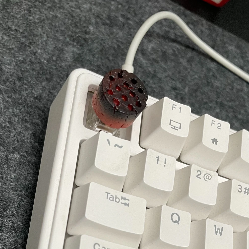 Teclas translúcidas de carbón de panal, teclas de teclado mecánico tridimensionales súper divertidas, regalo personalizado creativo, 1 ud. - imagen 4