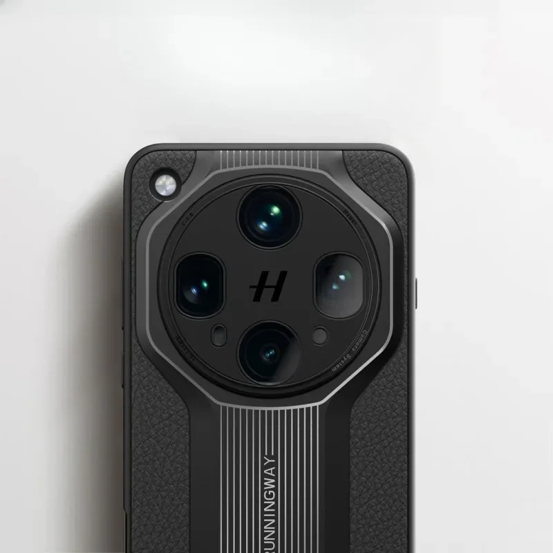 Para OPPO Find X8 Ultra funda de lujo con pintura brillante patrón de cuero Litchi + cubierta de borde suave de TPU para Find X8 Ultra - imagen 3