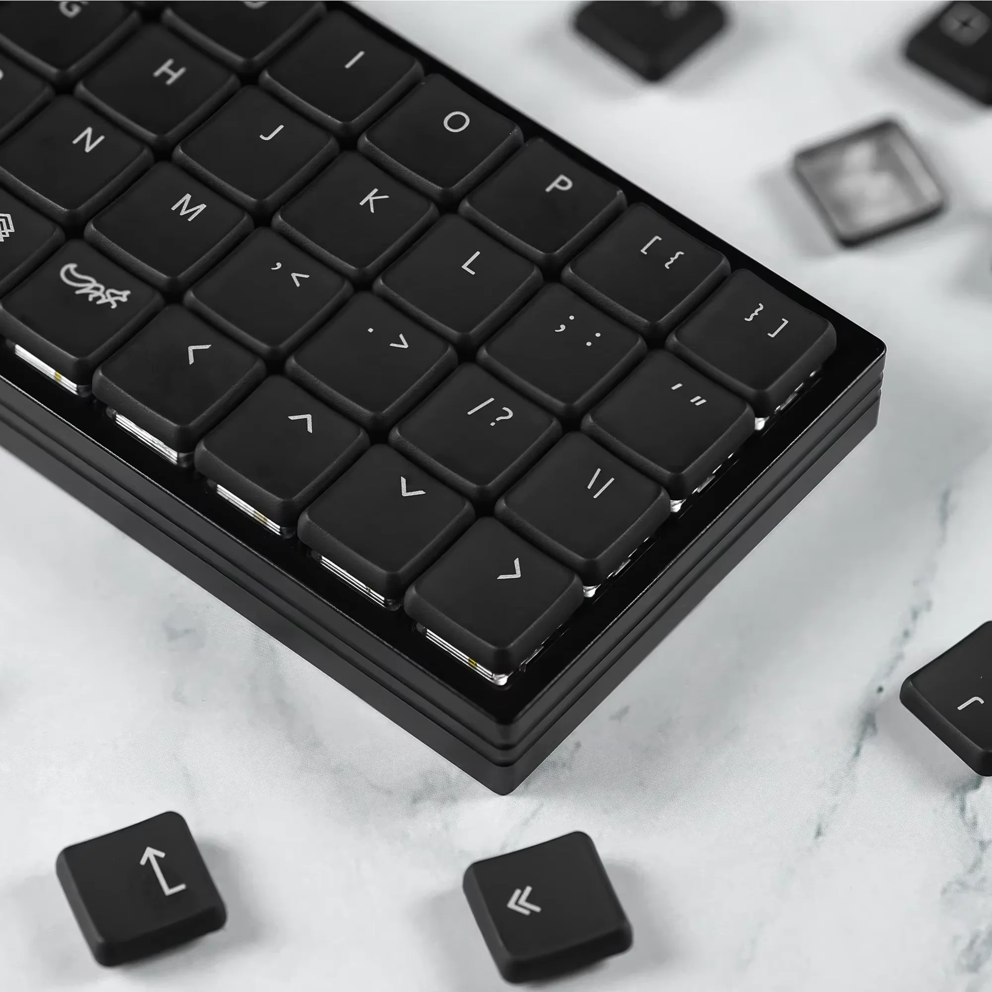 Chosfox 69 teclas CFX negro blanco transparente de perfil bajo Choc PBT Keycap RGB para teclado mecánico Kailh 1350 con interruptor de perfil bajo - imagen 5