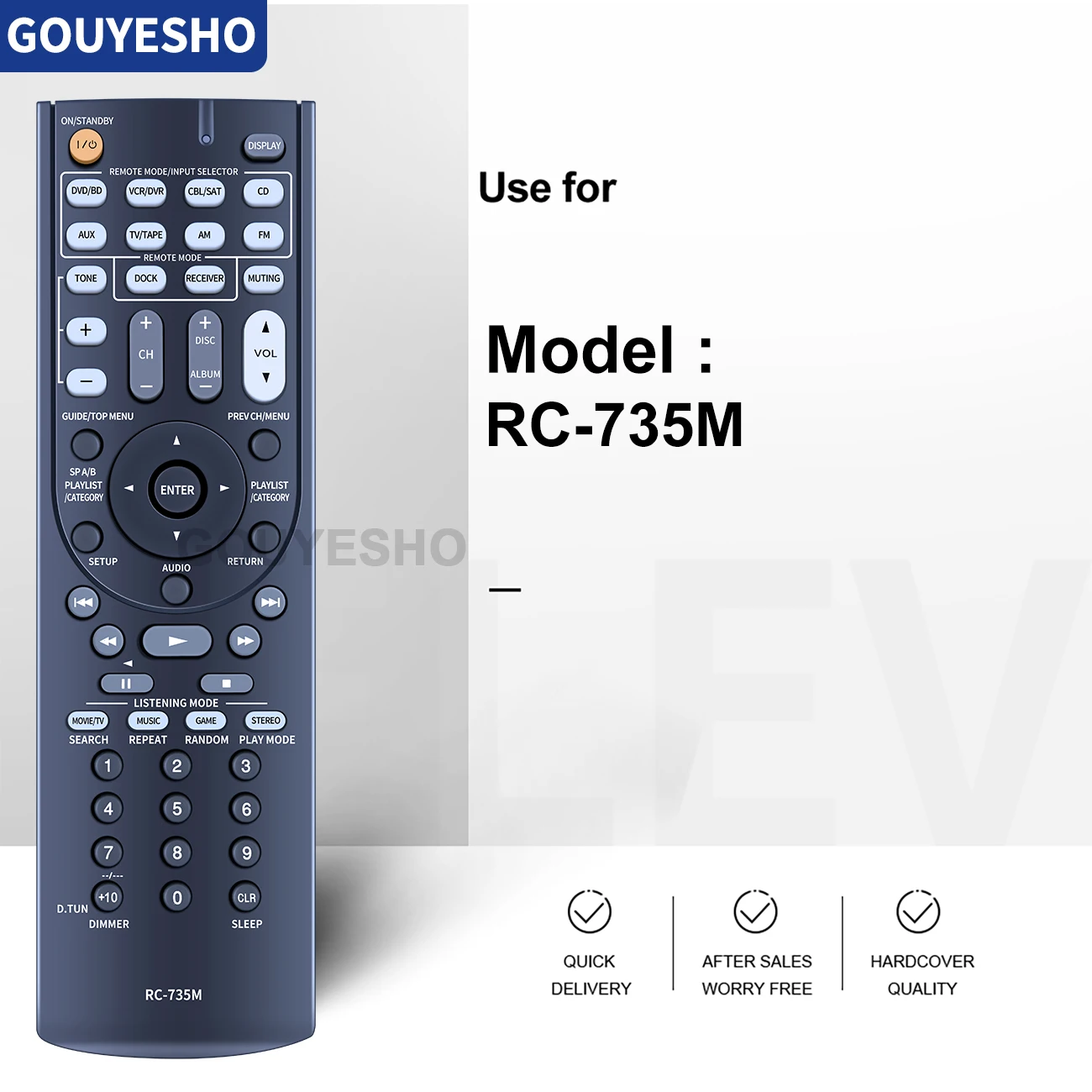 Nuevo Control remoto para Onkyo RC-735M RC-743M TX-NR616 TX-NR626 HT-S5400 HT-S5500 - imagen 4