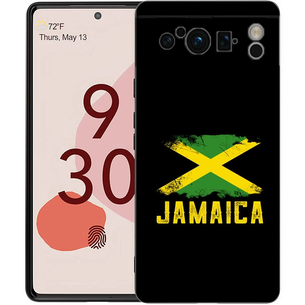 Funda de teléfono con bandera nacional de Jamaica para Google Pixel 10 9 8 7 6 Pro XL 9A 8A 6A 7A 5G, funda negra de TPU suave a prueba de golpes - imagen 5