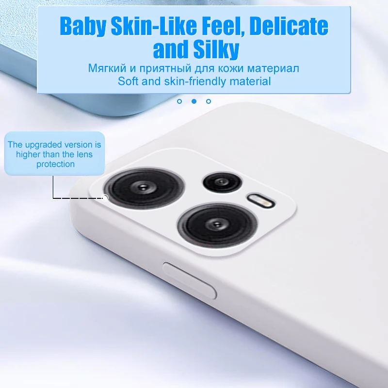 Funda Original de silicona líquida para teléfono, carcasa suave a prueba de golpes para Xiaomi Poco F5 F 5 Pro F5Pro PocoF5 - imagen 3