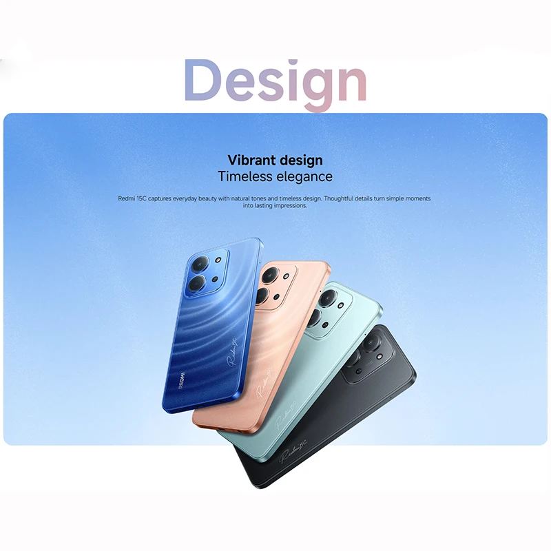 Versión Global Redmi 15C 4G NFC teléfono móvil 50MP AI cámara Dual 6000mAh 33W carga rápida teléfono móvil Smartphone 4G + 256GB - imagen 5