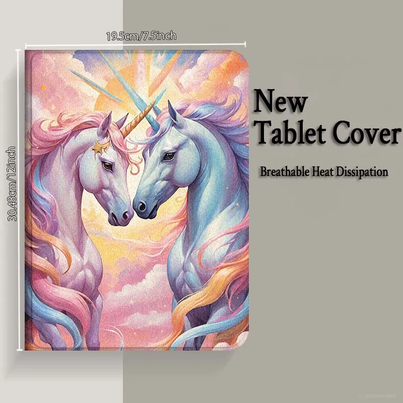 Caballo colorido arte Popular para Samsung Galaxy Tab S9 S10 S6 S7 S8 FE Plus Lite pulgadas funda plegable para tableta - imagen 3