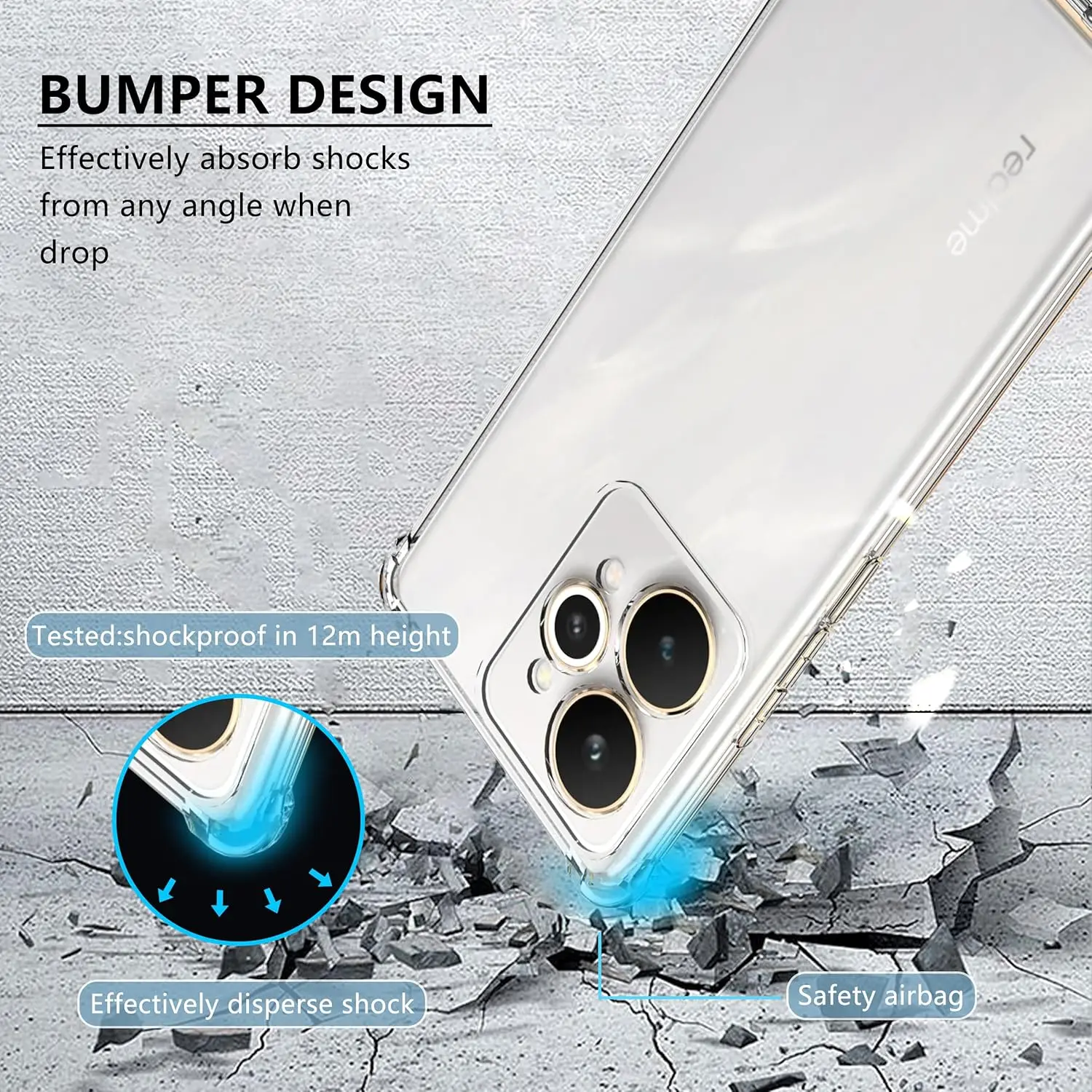 Funda transparente de TPU para Realme 15 Pro 15T 5G, funda protectora de cuatro esquinas a prueba de golpes, Fundas - imagen 2