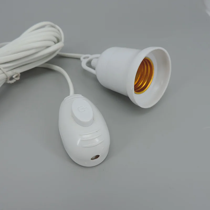 Base de lámpara E27 con cable de alimentación de 4M, interruptor de botón independiente, enchufe estadounidense, portalámparas E27, casquillo de tornillo de 220V para bombilla de cultivo - imagen 2