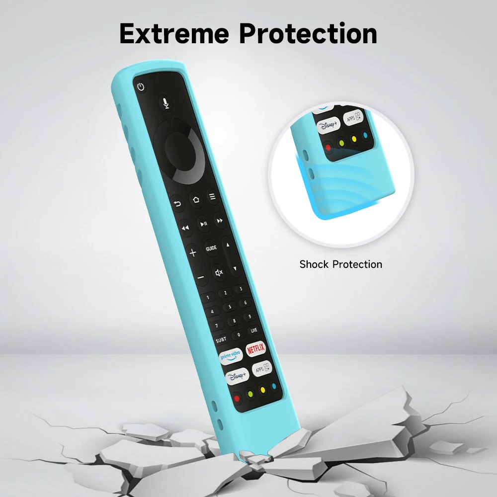 Funda protectora de silicona para Xiaomi TV F2 Fire tv, funda a prueba de golpes con control remoto por voz alexa, 43" - imagen 4