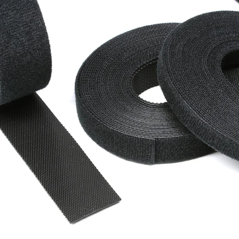 Bridas para cables negras, paquete de bucle reutilizable, correa de nailon autoadhesiva, organizador, Clip, soporte para cables, cinta de sujeción de gestión DIY - imagen 3