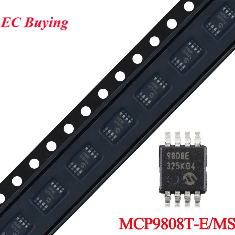 5 uds/1 ud. MCP9808T-E/MS MCP9808 MCP9808T 9808E MSOP-8 ±0,5 °   Chip IC del sensor de temperatura digital