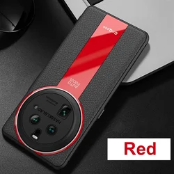 Para OPPO Find X6 Pro funda de cuero Lichi de lujo + TPU suave protección de lente ultrafina cubierta mate delgada para OPPO Find X6 Pro чехол