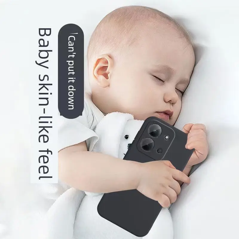 Funda cuadrada de silicona líquida para teléfono Xiaomi Redmi 15C, funda Redmi15C 4G 5G EU, parachoques mate, funda trasera suave de TPU - imagen 3