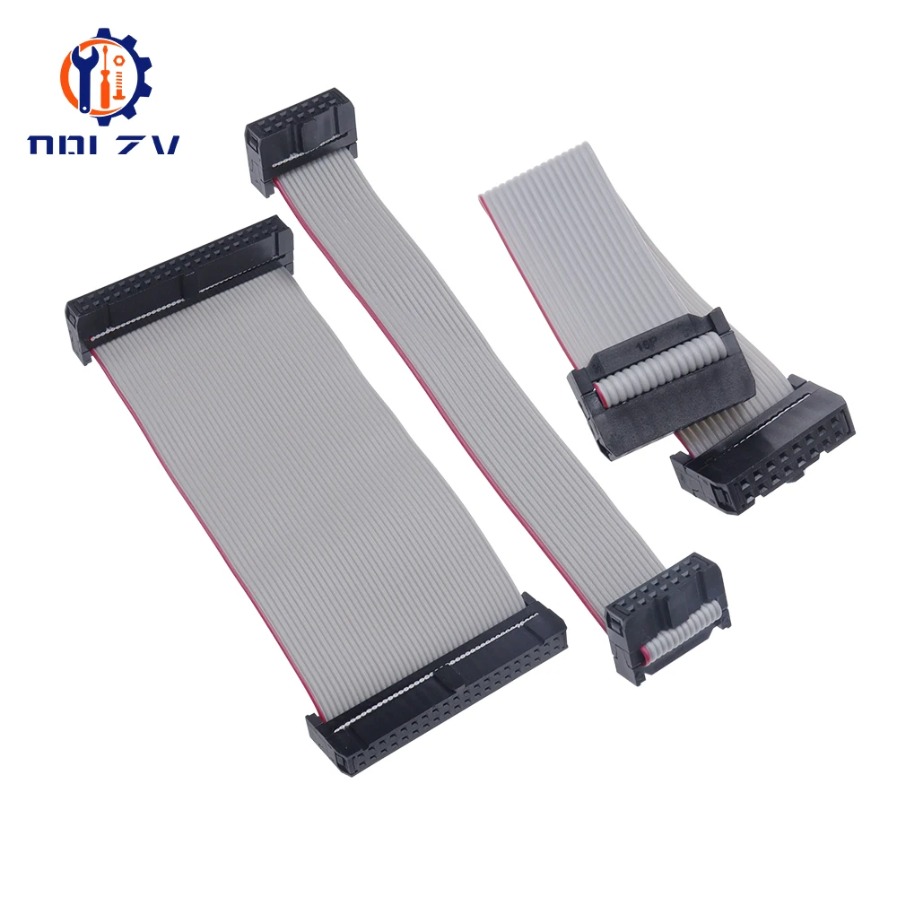 1 Uds. FC-6/8/10/16/20/40/50 pines de paso de 2,54 MM 20/30/50/CM cinta plana gris Jtag Isp Cable de datos de descarga 2,54mm - imagen 5