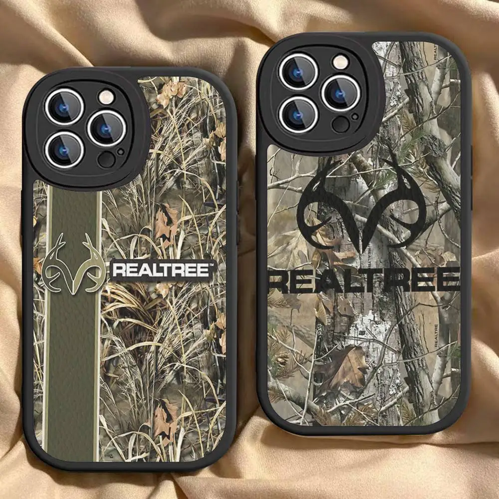R-Realtrees Real Tree Funda de teléfono de cuero duro para IPhone 16 15 14 13 12 Mini 11 14 Pro Max Xs X Xr 7 8 Plus Fundas - imagen 3