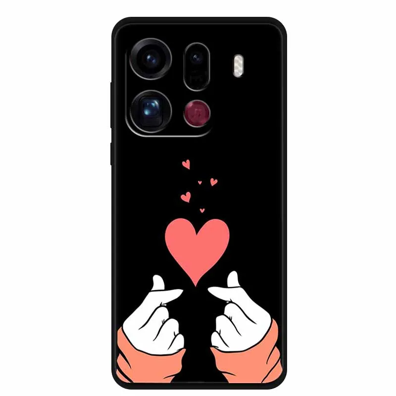 Para OPPO Find X9 Pro 5G funda de teléfono lindo dibujos animados suave silicona negro Protector Coque Shells para OPPO FindX9 Pro 6,78 "funda trasera - imagen 4