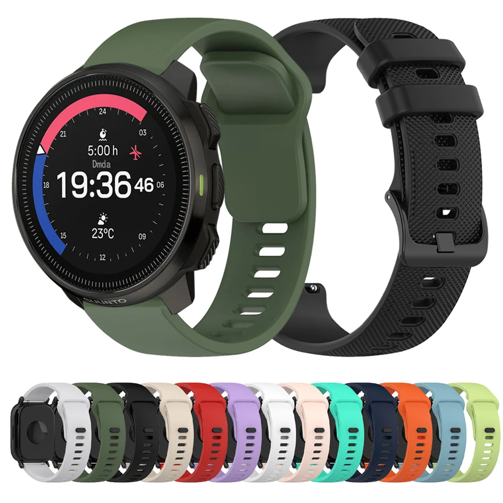 Correa deportiva de silicona de 20mm y 22mm para SUUNTO VERTICAL 9 5 Peak DLC/PRO 3, correa de reloj deportivo para SUUNTO RACE, correas de reloj transpirables