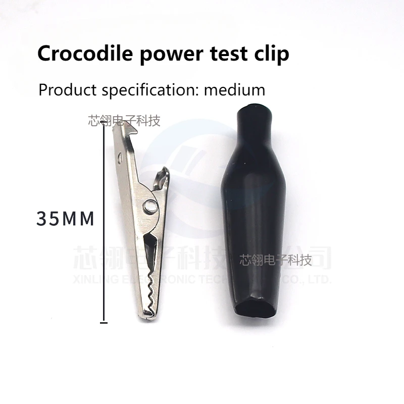 Pinza de cocodrilo de Metal G98, pinza eléctrica de cocodrilo, medidor de sonda de prueba, Negro, Rojo, con batería de coche de arranque de plástico, 28, 35, 45mm - imagen 4
