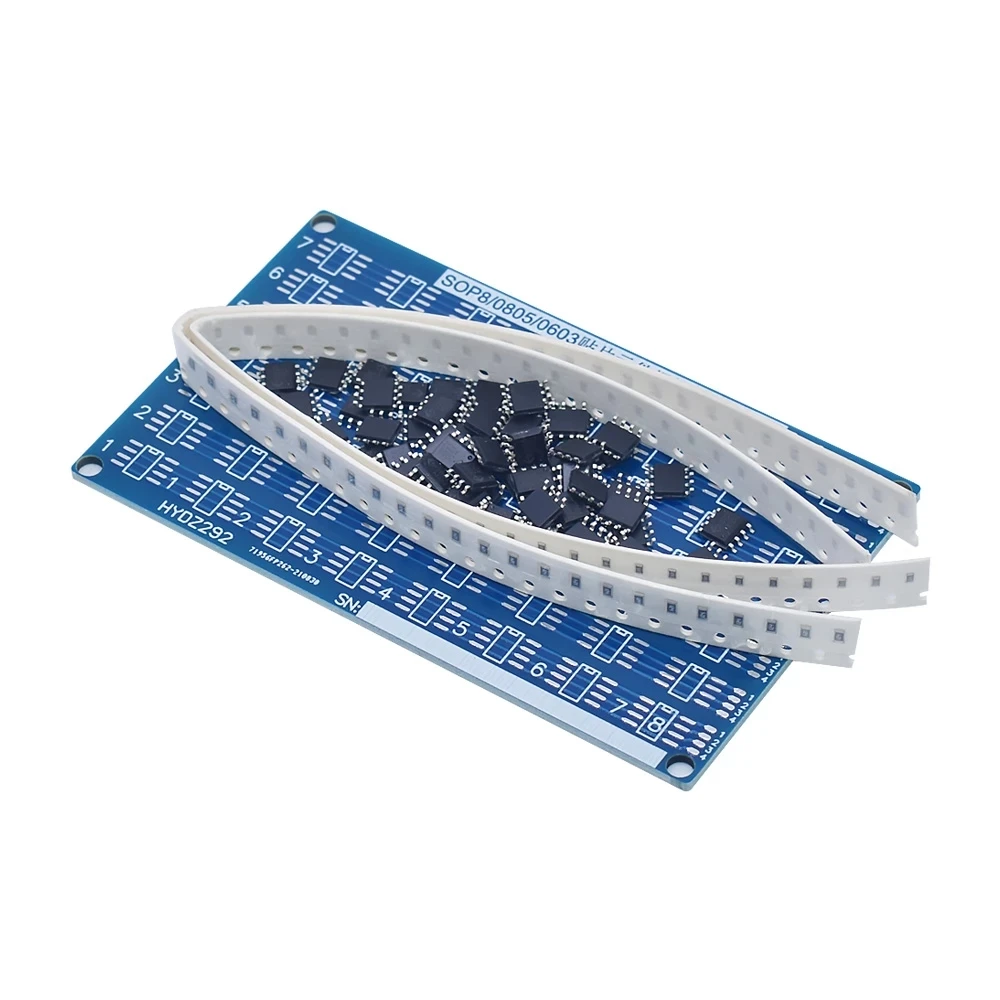 Placa de circuito DIY PCB SMT SMD componente tablero de práctica de soldadura Chip SOP8 0805 PCB 0603 Kit de bricolaje Fanny habilidad entrenamiento electrónico - imagen 2