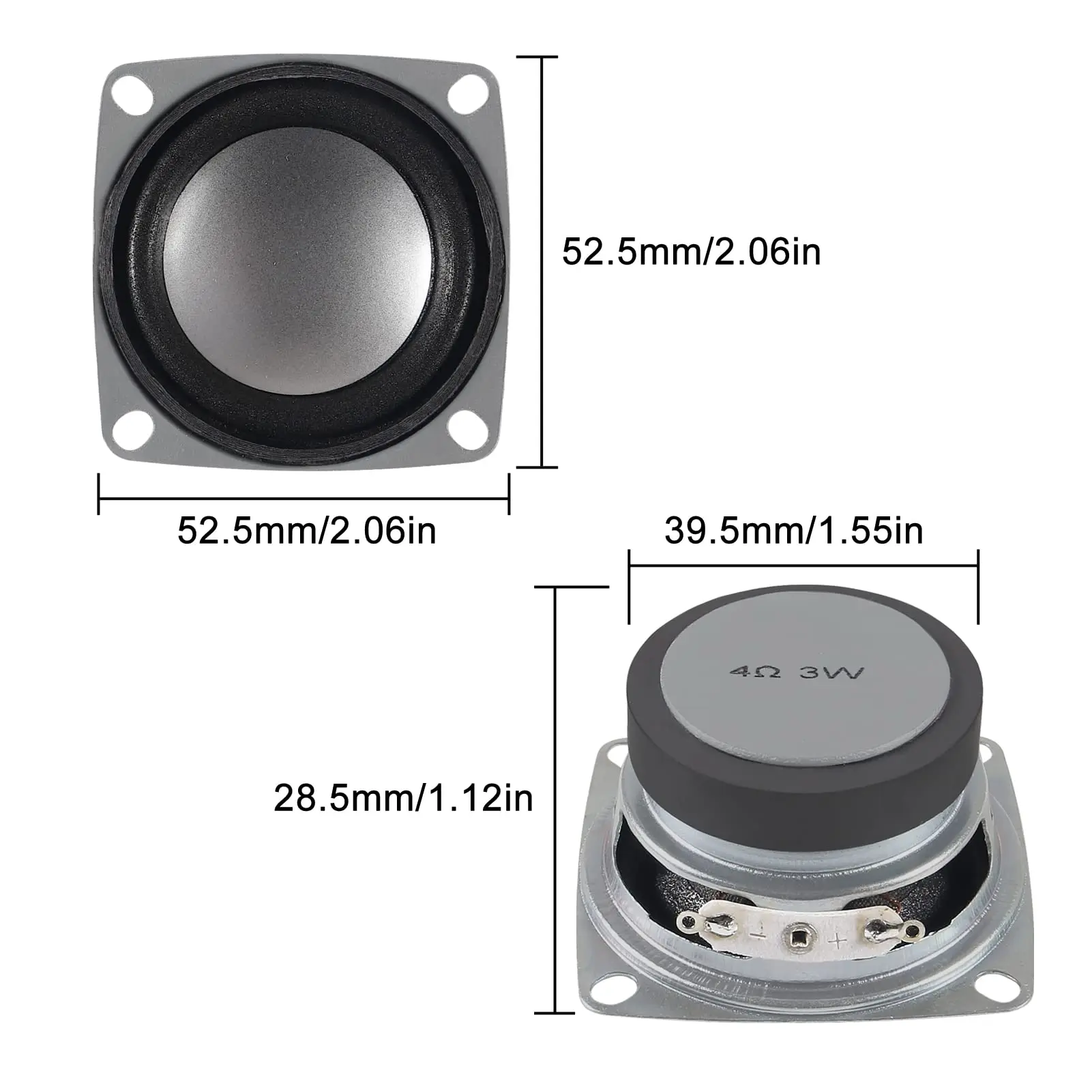 2 uds 2 "4Ohm 3W DIY pequeño altavoz de Audio de rango completo altavoz estéreo Woofer para Arduino y altavoz DIY - imagen 3