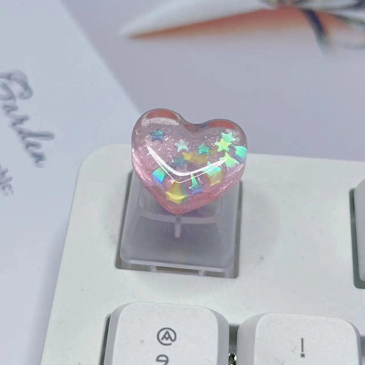 Bonitos teclas de estrella transparentes, teclado mecánico de cerdo personalizado, teclas de ordenador especiales transparentes R4 ESC - imagen 4