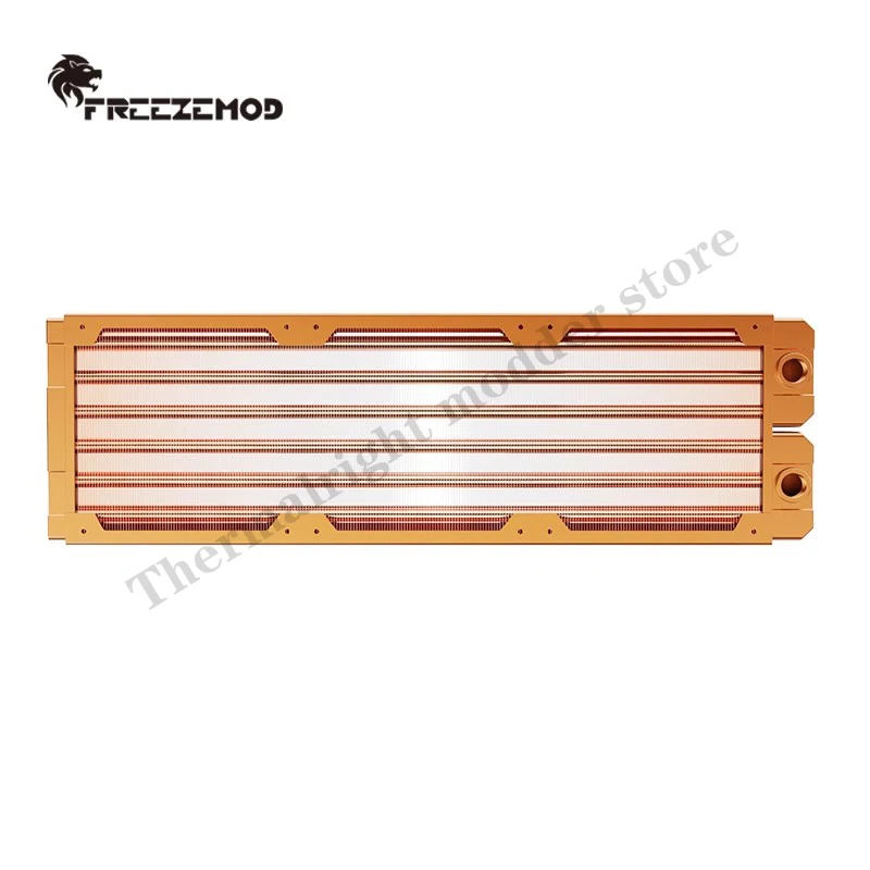 Radiador de refrigeración por agua Industrial FREEZEMOD, intercambiador de calor de cobre lleno de 360mm, aletas de 7mm, 360 Rad, capas duales de 45mm de espesor - imagen 3