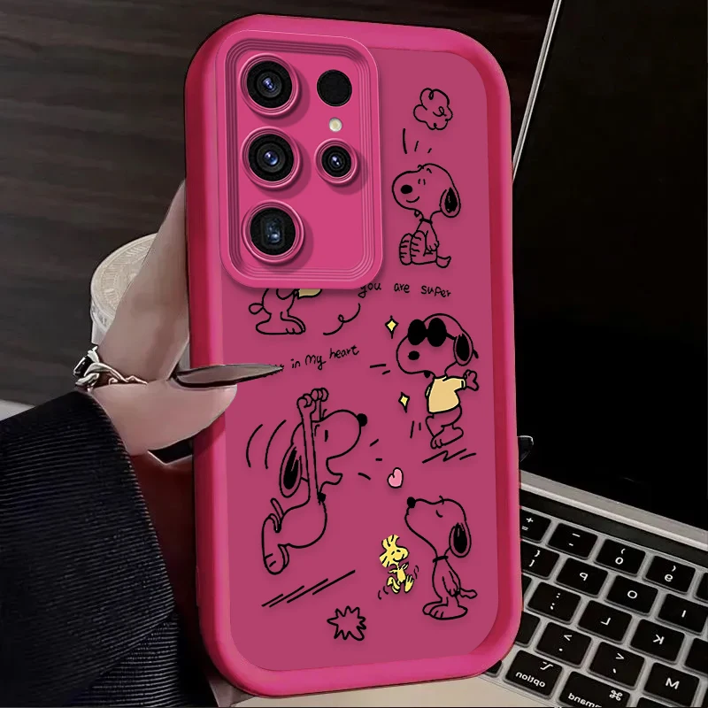 Preciosa funda de teléfono suave Snoopys para Samsung Galaxy S25 S24 S23 Ultra S22 S21 Plus FE A36 A56 A26 A16 A06 A15 A25 A35 A55 5G - imagen 4