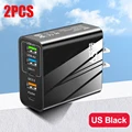 2PCS US Plug Black