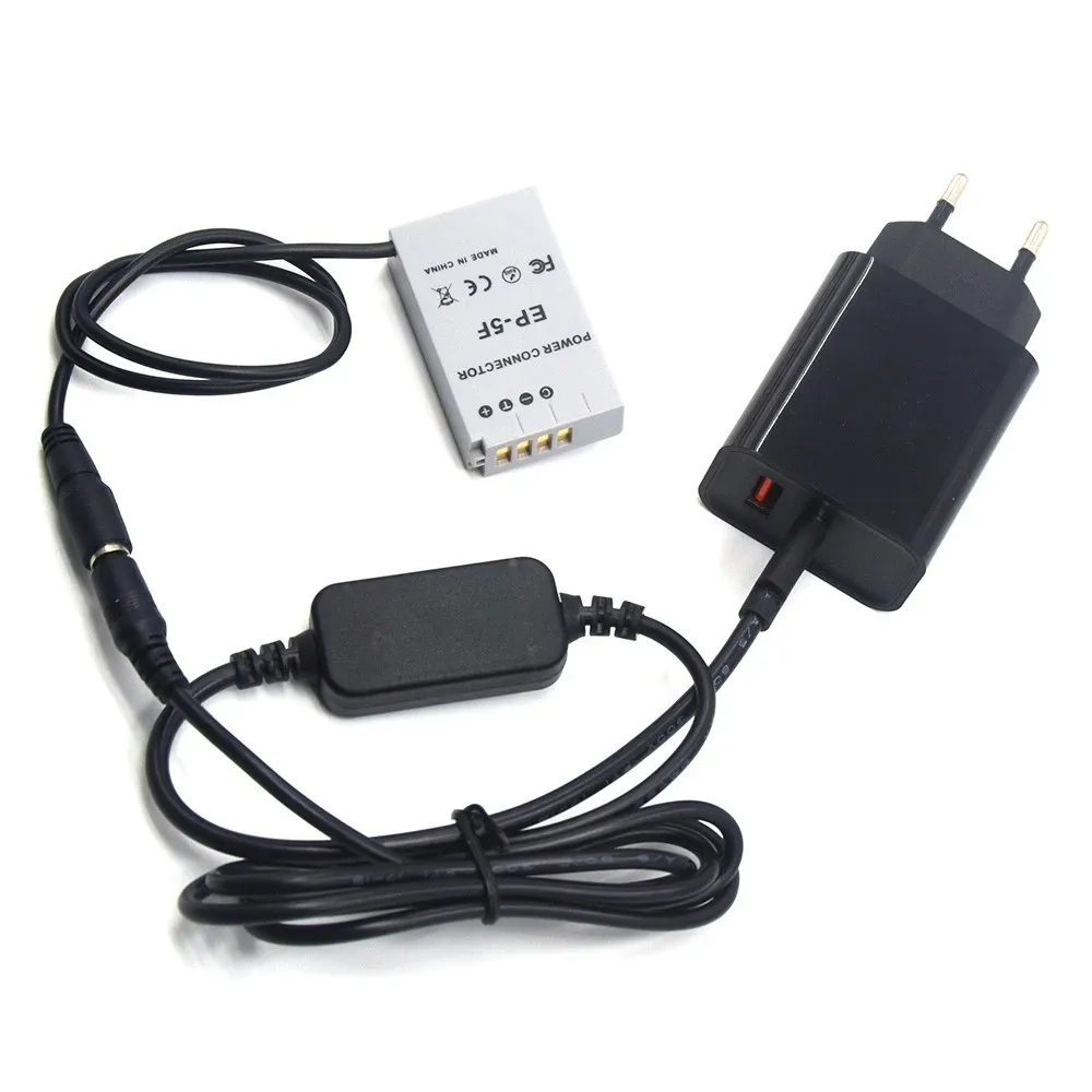 Cable de alimentación USB tipo C + acoplador CC EP-5F EN-EL24 ENEL24 VFB1190 batería simulada + adaptador de cargador PD para cámara Nikon 1 J5 1J5 - imagen 5