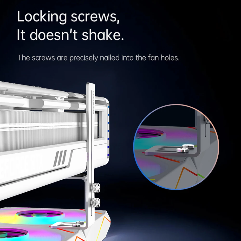 Soporte fijo para GPU pequeño, soporte para conector GPU de aluminio resistente al desgaste, estante de soporte para tarjeta de vídeo a prueba de herrumbre para montaje de ordenador DIY - imagen 4