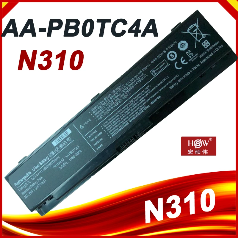 Batería de 6600mAh para SAMSUNG N310 N311 N315 X118 300U 300U1A NP300U NP300U1A NP305U NP305U1A NP305U1Z N308