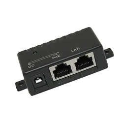 Inyector PoE para cámaras IP - 10/100 Mbps, 5-48 V