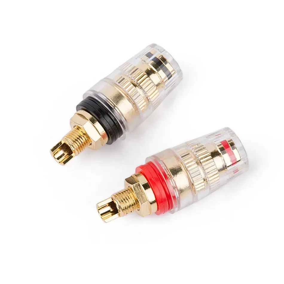 Conector de amplificador de poste de unión de Terminal de altavoz adecuado para conectores de clavija de plátano de 5mm adaptador de Audio chapado en oro de soldadura - imagen 2