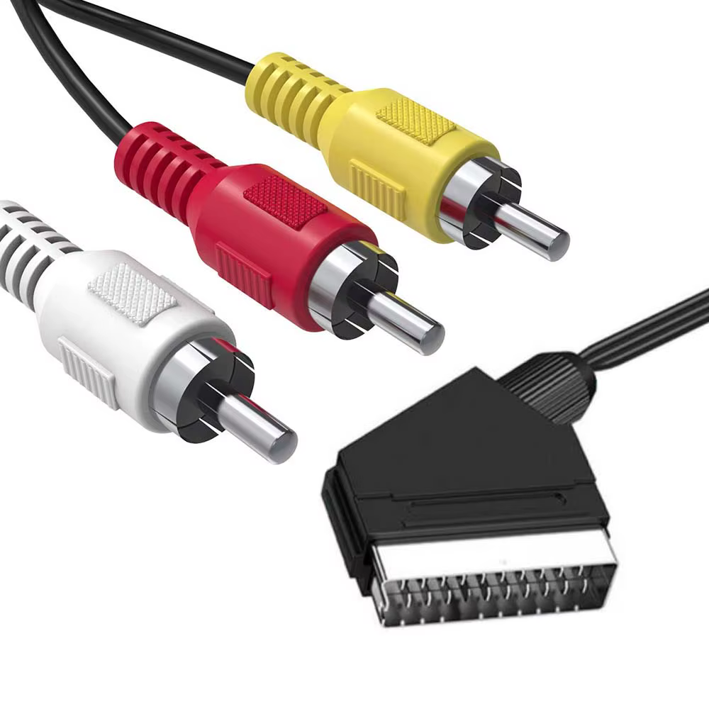 Cable AV a Scart convertidor audio video RCA entrada salida - imagen 2
