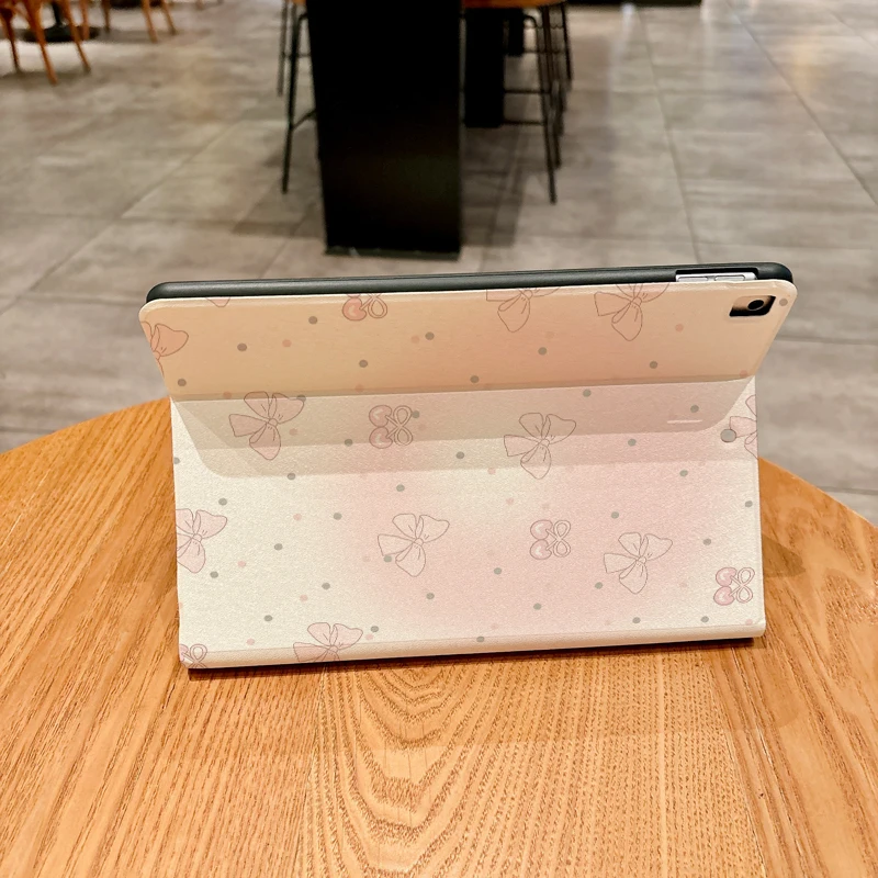 Bonita funda con lazo de cereza de lunares para iPad pro 10/11 pulgadas 2020/6/7th /8th /Air 3rd/Air 4th/9th gen/Air 5th Gen 2022/Air 11 - imagen 5