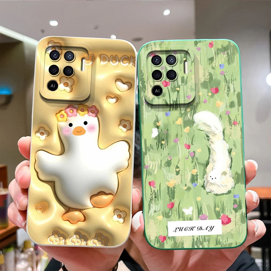 Para Oppo Reno 5F 5 Lite 5Z 5K funda bonita diseño protección completa carcasa de teléfono para Oppo Reno5 5G fundas traseras de silicona líquida suave - imagen 4
