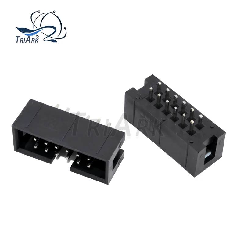 10 Uds DC3 2,54mm paso agujero pasante 6P 8P 10P 14P 18P 20P 24P 30P 40P 50P PIN conector PCB doble fila JTAG conector de caja - imagen 2