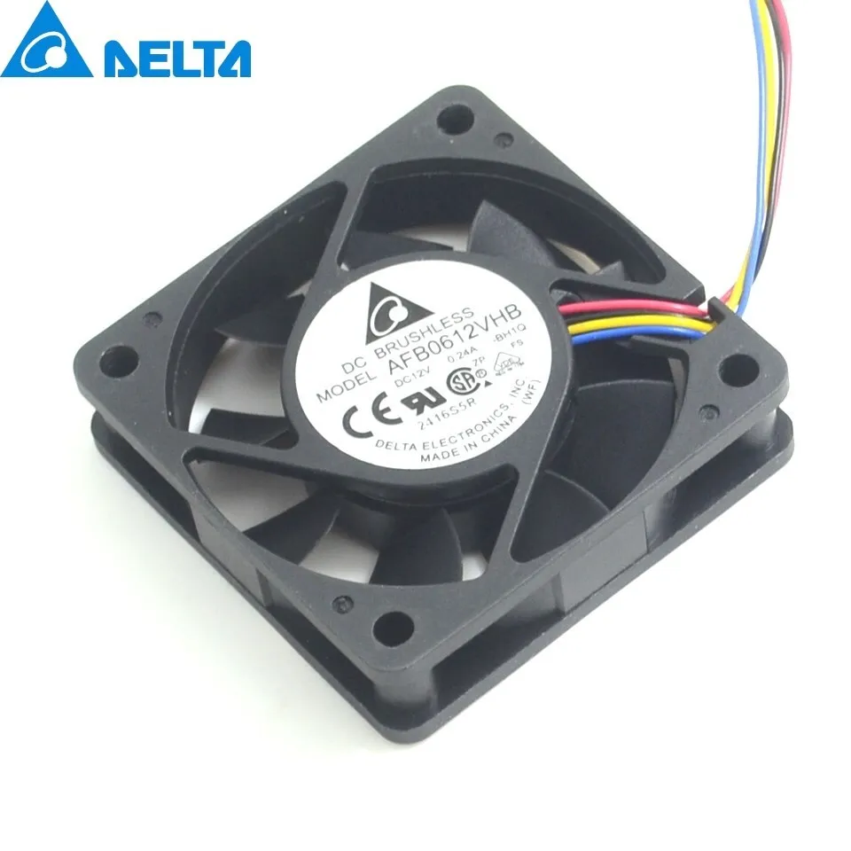 Para Delta New AFB0612VHB 6015 12V 0.24A 6CM 60mm cuatro cables PWM ventilador de refrigeración 60*60*15mm - imagen 5