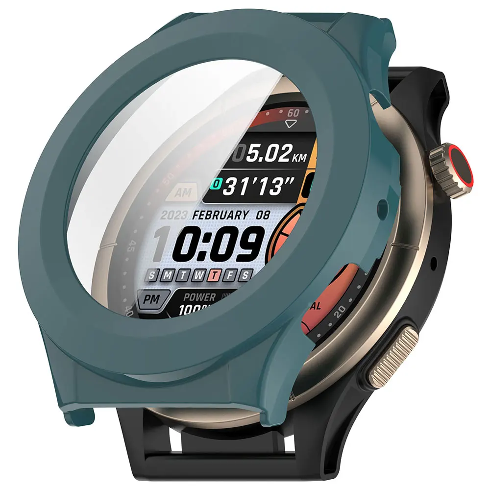 PC + funda templada antiarañazos cobertura completa cubierta de pantalla Protector de parachoques Shell para Amazfit Cheetah Round/Cheetah Pro - imagen 3